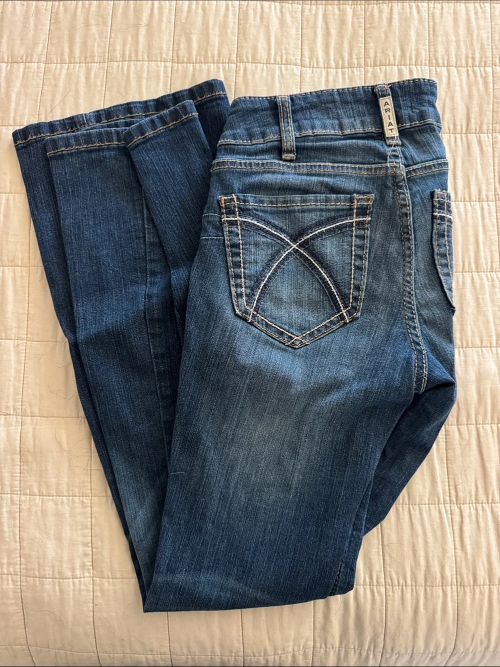 Ariat Women's Bootcut Jeans in Medium to Dark Blue Wash
